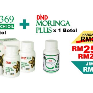 DND369 Sacha Inchi Oil (2 Botol) + DND Moringa Plus (1 Botol)